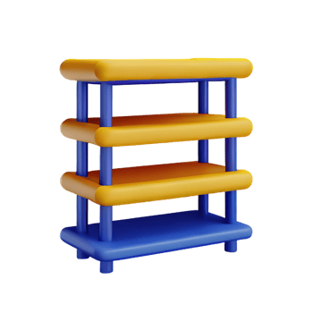 shelf 3d rendering icon illustration png