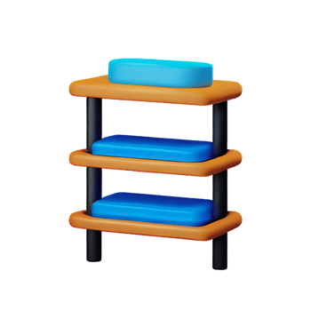 shelf 3d rendering icon illustration png