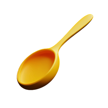 spoon 3d rendering icon illustration png