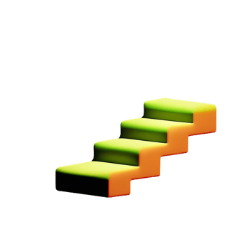 stairs 3d rendering icon illustration png