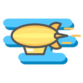 flat design hot air balloon illustration vector