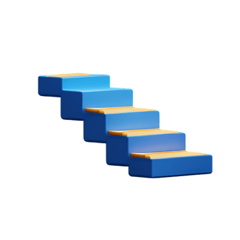 stairs 3d rendering icon illustration png