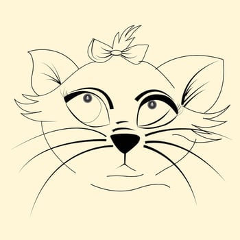 Vector Cat Face and Head