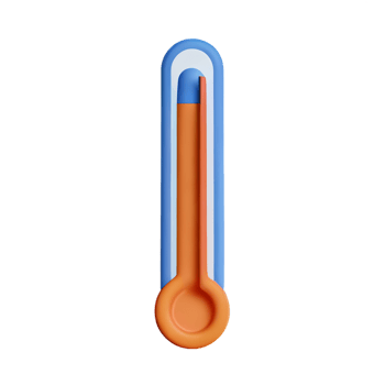 thermometer 3d rendering icon illustration png