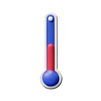 thermometer 3d rendering icon illustration png