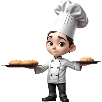 Chef is holding a baking sheet with Disgusted expression. AI Generative png