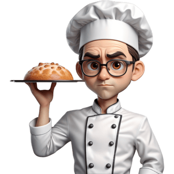 Chef is holding a baking sheet with Disgusted expression. AI Generative png