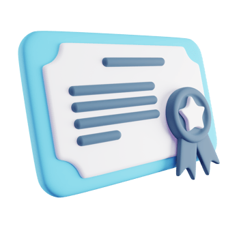 3D Illustration of Blue Certificate png
