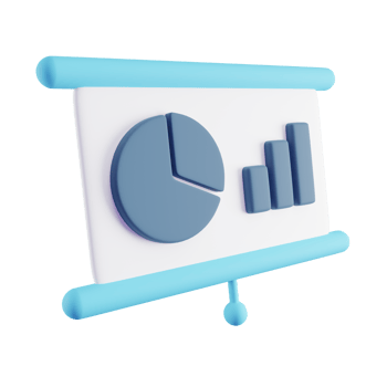 3D Illustration of Blue Presentation png
