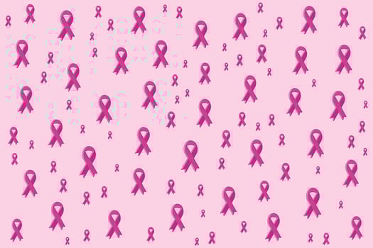 pink ribbon pattern cancer medical background vector