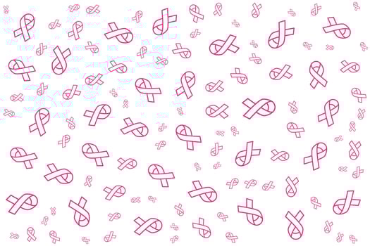 pink breast cancer awareness ribbon vector