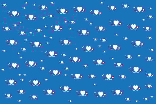 a seamless pattern of stethoscope vector