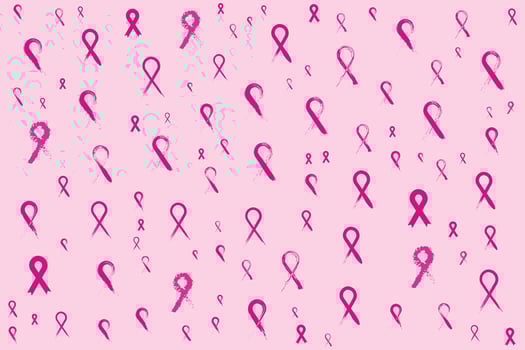 pink ribbon pattern cancer medical background vector