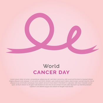 vector illustration of world cancer day concept