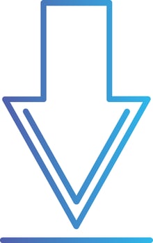 Down Arrow Glyph Icon vector