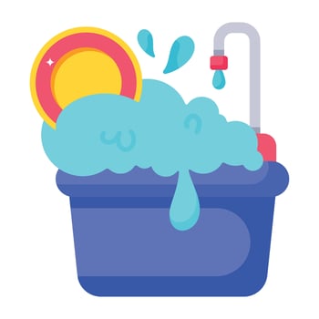 Trendy Kitchen Sink vector