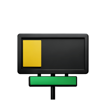 billboard 3d rendering icon illustration png
