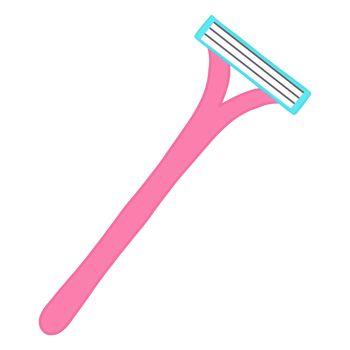 Pink Shaving Razor Blade png