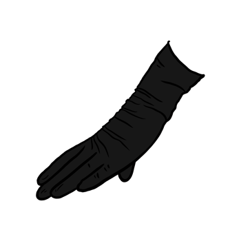 Black Robber Hand Glove png