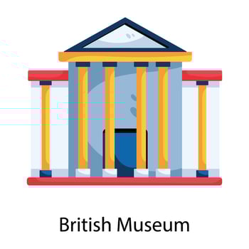 Trendy British Museum vector