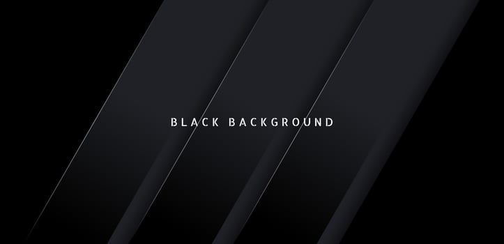 Black premium abstract background with dark geometric shapes. Very suitable for poster, banner, cover, advertisement, wallpaper and futuristic design concept vector