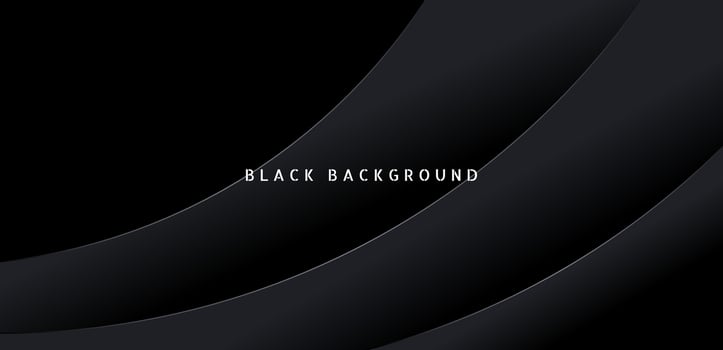 Black premium abstract background with dark geometric shapes. Very suitable for poster, banner, cover, advertisement, wallpaper and futuristic design concept vector