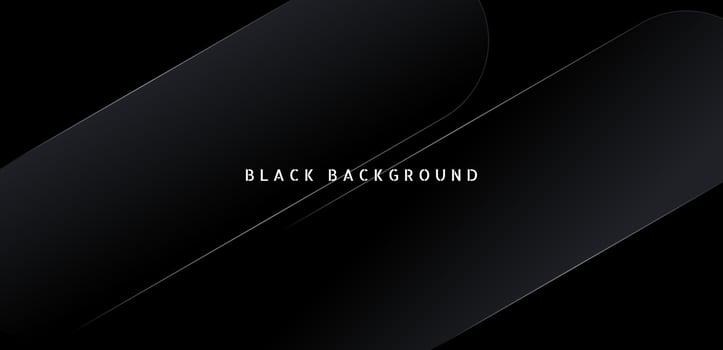 Black premium abstract background with dark geometric shapes. Very suitable for poster, banner, cover, advertisement, wallpaper and futuristic design concept vector