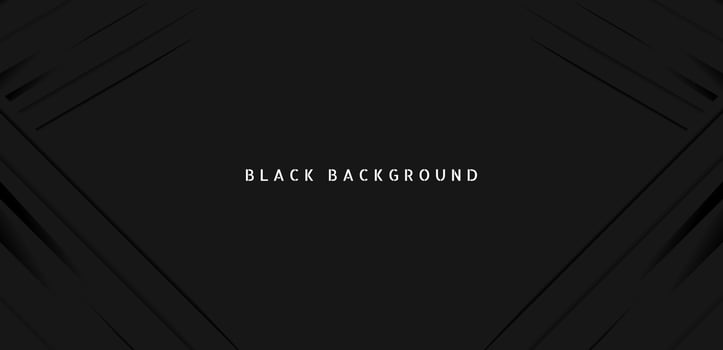 Black premium abstract background with dark geometric shapes. Very suitable for poster, banner, cover, advertisement, wallpaper and futuristic design concept vector
