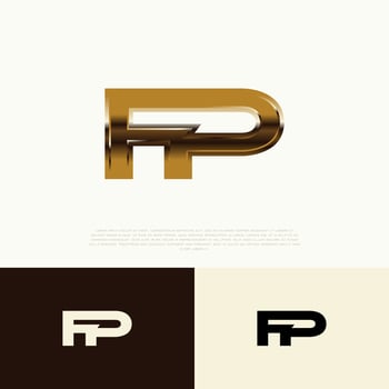 FP Initial Modern Logo Exclusive Template for Brand Identity vector