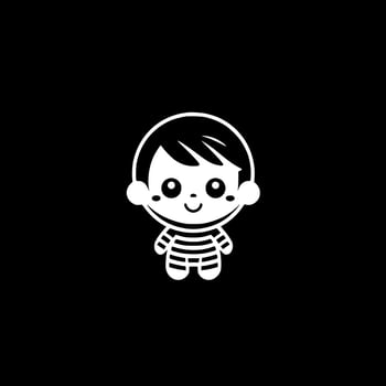 Baby - Black and White Isolated Icon - Vector illustration