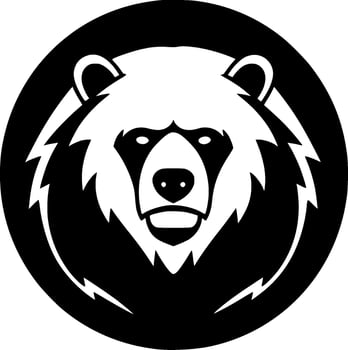 Bear - Minimalist and Flat Logo - Vector illustration