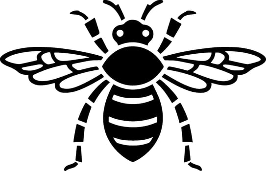 Bee - Minimalist and Flat Logo - Vector illustration
