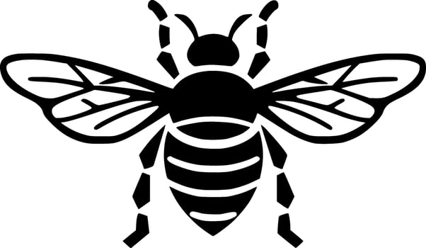 Bee - Minimalist and Flat Logo - Vector illustration