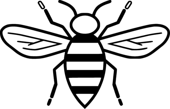 Bee - Minimalist and Flat Logo - Vector illustration