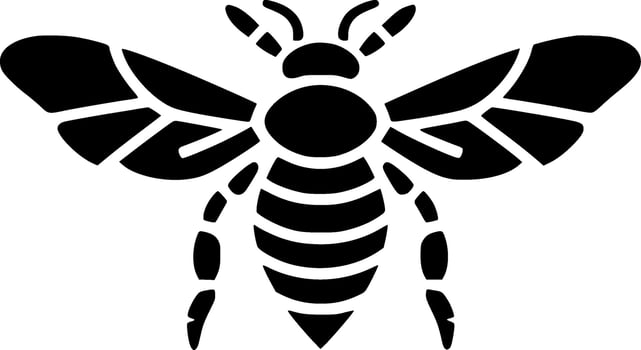 Bee, Minimalist and Simple Silhouette - Vector illustration