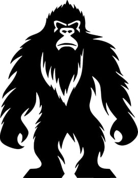 Bigfoot, Minimalist and Simple Silhouette - Vector illustration