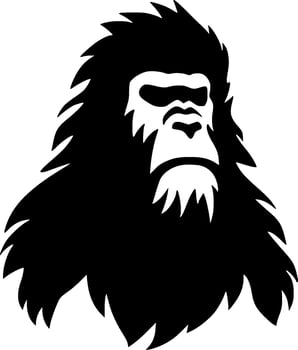 Bigfoot, Minimalist and Simple Silhouette - Vector illustration