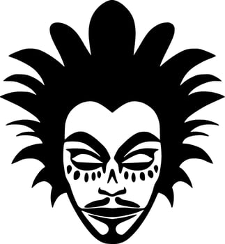 Clown - Minimalist and Flat Logo - Vector illustration