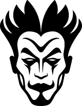 Clown - Minimalist and Flat Logo - Vector illustration