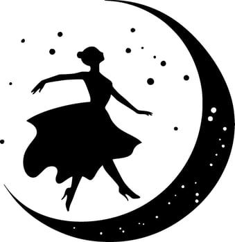 Dance - Black and White Isolated Icon - Vector illustration