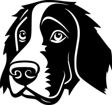 Dog - Black and White Isolated Icon - Vector illustration