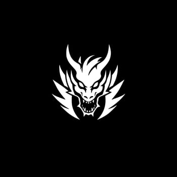 Dragon - Minimalist and Flat Logo - Vector illustration