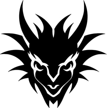 Dragon, Minimalist and Simple Silhouette - Vector illustration