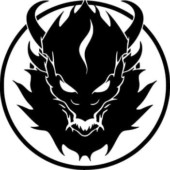 Dragon - Minimalist and Flat Logo - Vector illustration