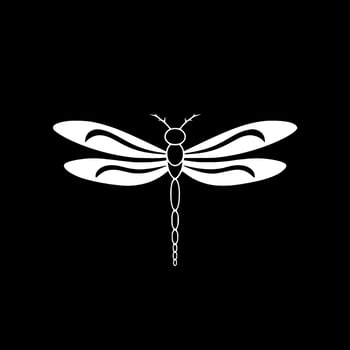 Dragonfly - Minimalist and Flat Logo - Vector illustration