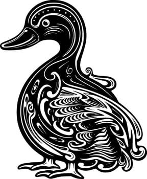 Duck - Minimalist and Flat Logo - Vector illustration