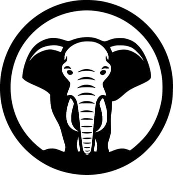 Elephant, Minimalist and Simple Silhouette - Vector illustration
