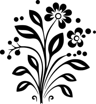 Flower - Minimalist and Flat Logo - Vector illustration