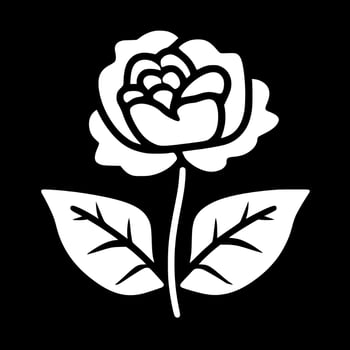Flower, Minimalist and Simple Silhouette - Vector illustration