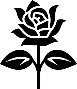Flower, Minimalist and Simple Silhouette - Vector illustration